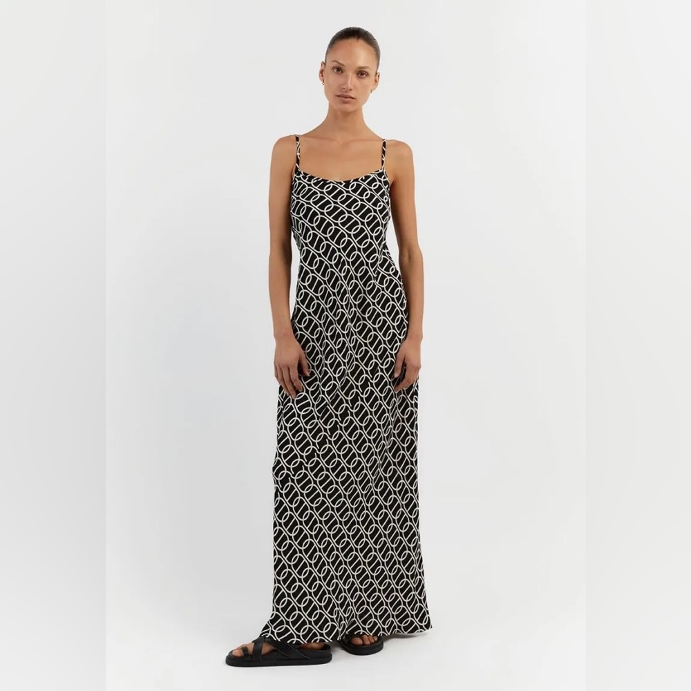 Dissh Izzie chain scoop slip maxi dress
